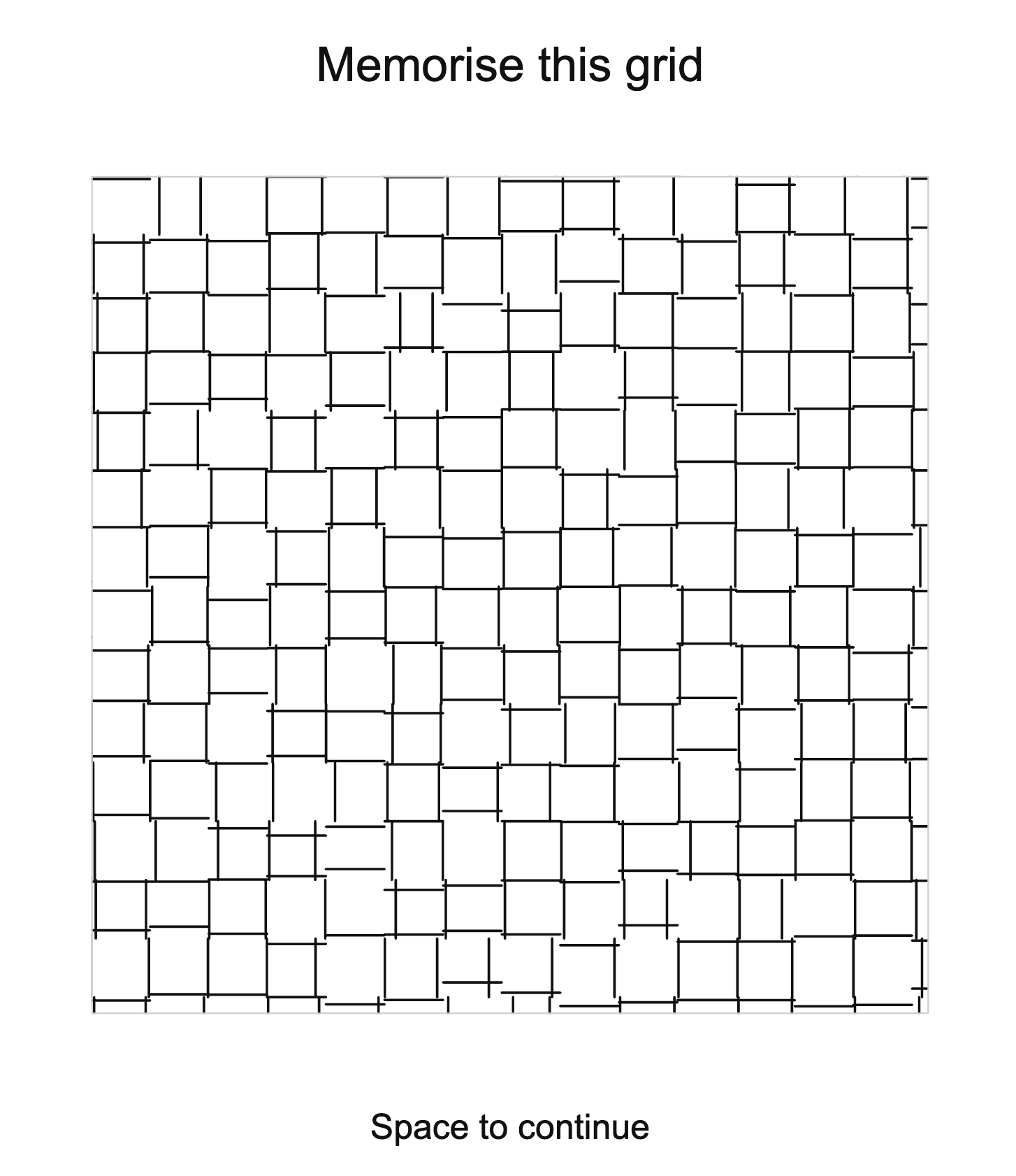 Grid symmetrification stimulus